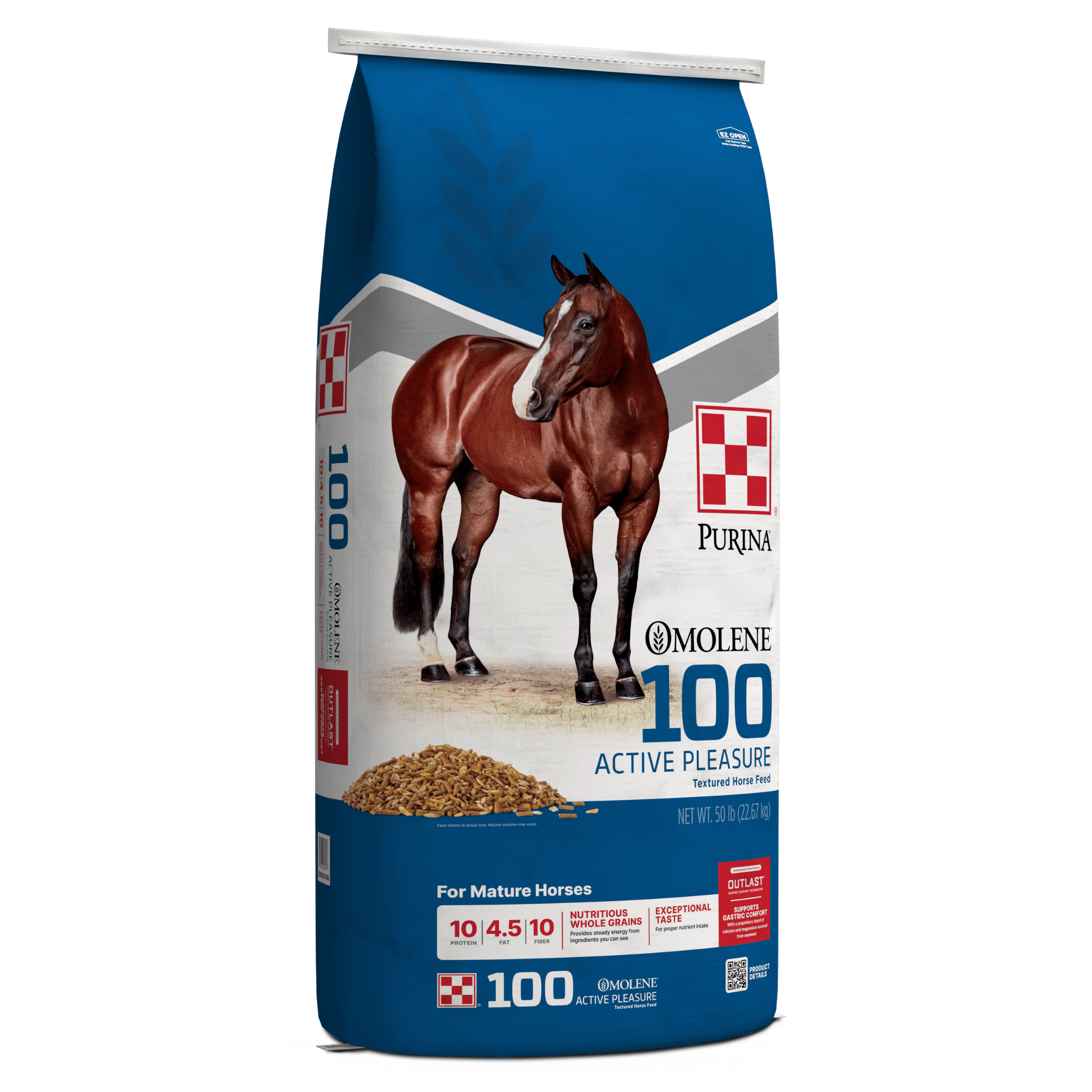 Purina Omolene #100 Active Pleasure Horse Feed 50-lb