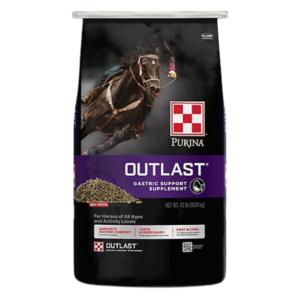 Purina Outlast Gastric Support Supplement Purina Outlast Gastric Support Supplement. Dark 40-lb bag.