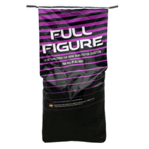 Lindner Full Figure Supplement 50-lb Lindner Full Figure Show Feed. Purple and black 50-lb feed bag.