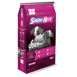 Show Rite Advancer Plus R20 50-lb Show Rite Advancer Plus R20. 50-lb hot pink feed bag. Feed for show goats.